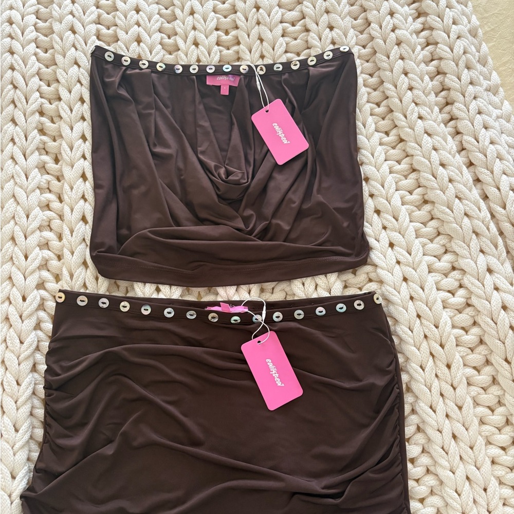 Brown Edikted Set with Silver Accents - Picture 2 of 2